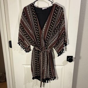 Pink Lily Bohemian Romper NWOT